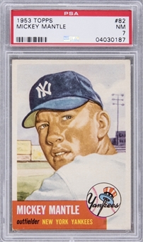 1953 Topps #82 Mickey Mantle – PSA NM 7